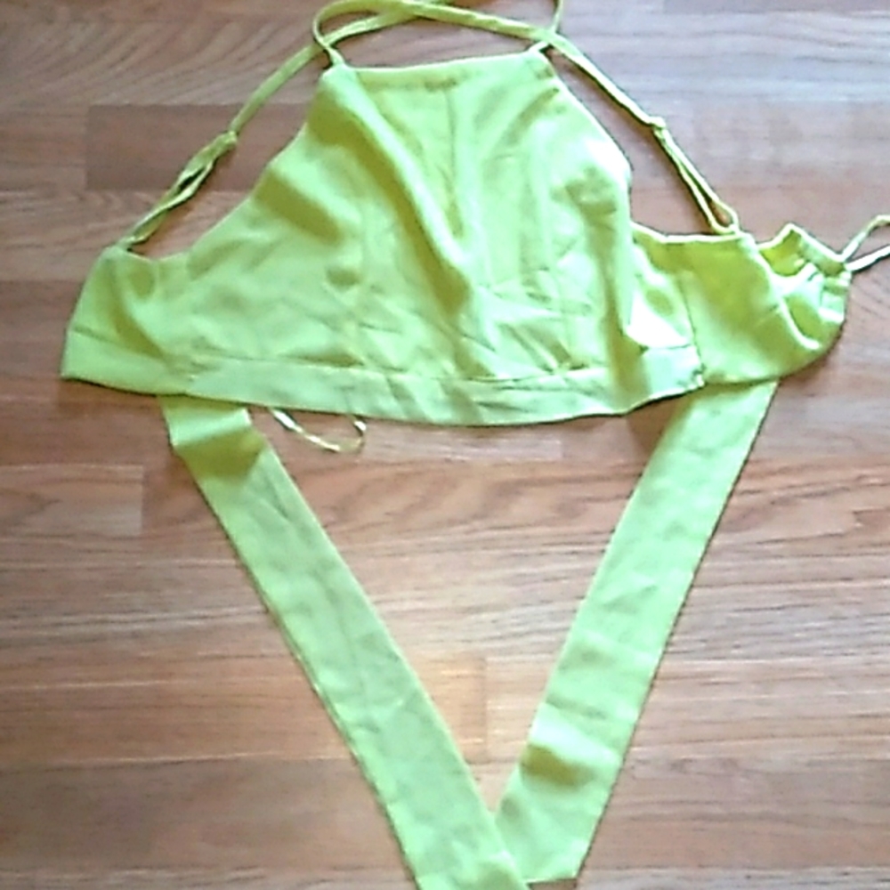 Yellow crop top